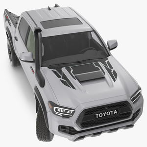 3D Toyota Tacoma TRD Pro Silver Sky Metallic 2021 Rigged model