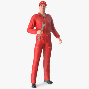 Auto Mechanic Standing Pose 3D