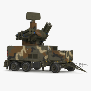 3D Missile Launch System Crotale NG Rigged for Cinema 4D model