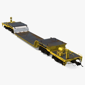 3D model Depressed Center Flat Car