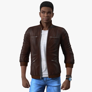 3D model Teenager Light Skin Street Outfit Rigged