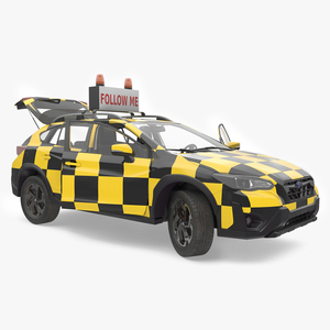 Subaru XV Airport Follow Me Vehicle Rigged 3D