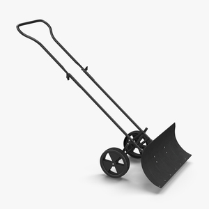 Wheeled Snow Pusher 3D model