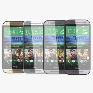 3D HTC One Mini 2 Set All Color model
