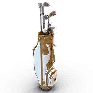 3D model Golf Bag and Clubs 3