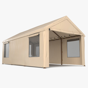Carport Tent Beige Color 3D model