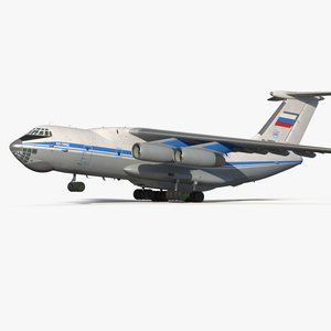 Ilyushin Il 76 Civil Transport Rigged 3D