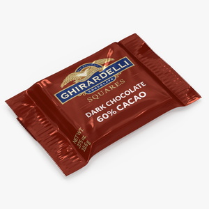 3D Ghirardelli Square Dark Chocolate model