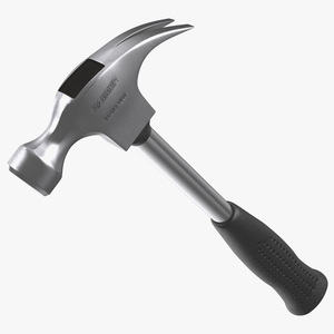 3D Steel Shaft Claw Hammer model