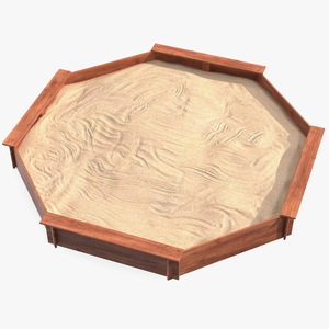 Wooden Octagon Sandbox 3D