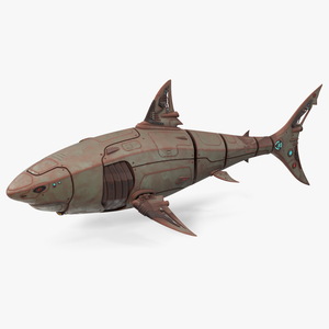 Rusty Shark Robot 3D