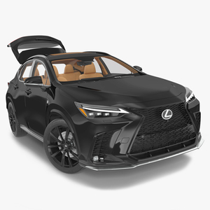 3D model 2024 Lexus NX Black Rigged for Maya