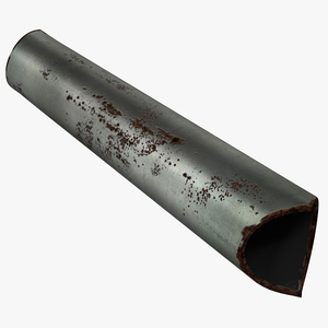 3D Broken Iron Pipe 5 model