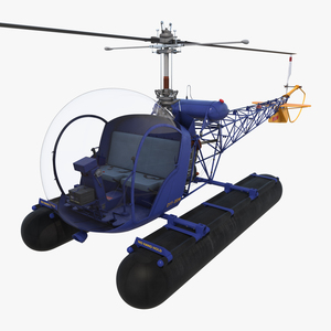 Bell 47 On Floats 3D