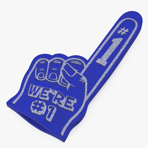 Foam Hand Blue 3D model