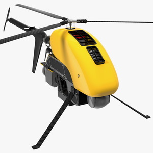 Helicopter UAV Drone Rigged 3D