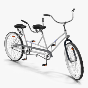 3D Bicycle Built for Two Rigged model