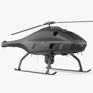 3D model UAV Helicopter Rigged for Maya