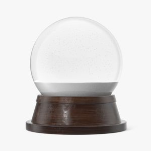 Empty Snow Globe Snowing 3D model