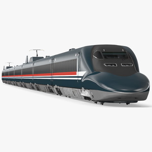 High Speed Bullet Train Rigged for Maya 3D model