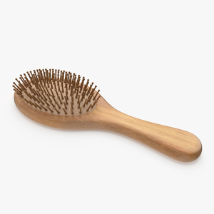 Bamboo Hairbrush for 3D Print 3D model