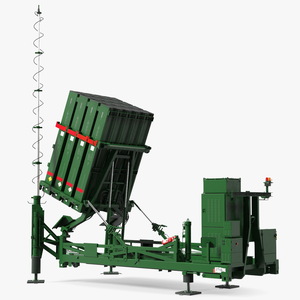 Armed Iron Dome Air Defense Batteries 3D