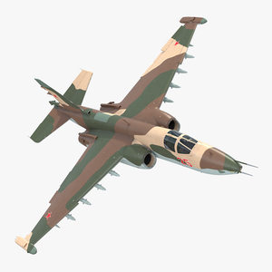 Sukhoi Su25 Grach Rigged 3D model