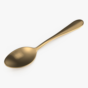 3D model Golden Dessert Spoon