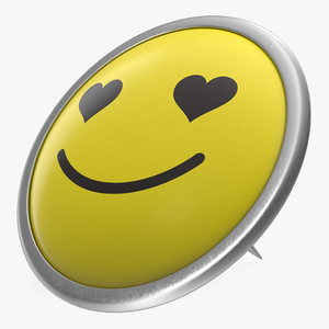 3D Love Face Push Pin model