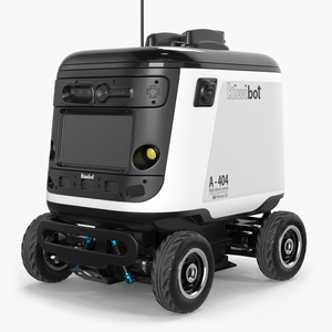 3D model Powered Off Delivery Robot Kiwibot White