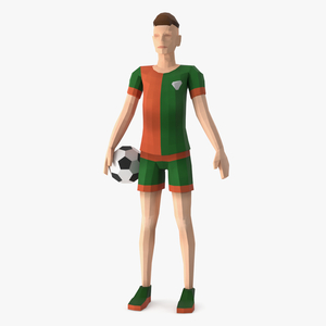 Low Poly Football Player 3D model