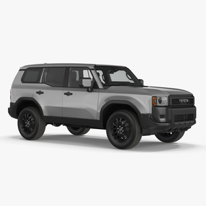 Toyota Land Cruiser 2024 Silver Color 3D