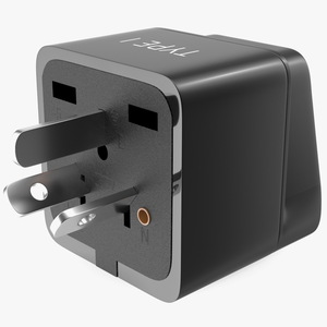 3D Electrical Plug Type I Adapter Black