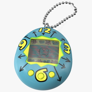 3D model Retro Tamagotchi Bandai Yellow-Blue