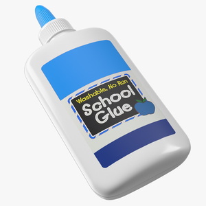 3D School Glue Bottle 200g model