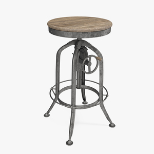 Vintage Bar Stool 3D