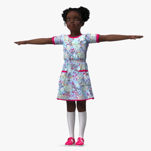 Black Child Girl Rigged for Modo 3D