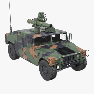 3D model HMMWV TOW Missile Carrier M966 Camo