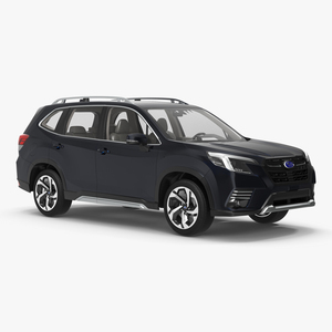 Black Subaru Forester 2022 Simple Interior 3D