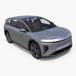 Lucid Gravity 2024 Electric SUV Gray Simplified 3D