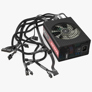 3D model CORSAIR AX1600i PC Modular PSU