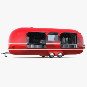 3D Modern Food Truck Red