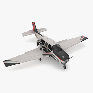 3D model Beechcraft Bonanza Plane Rigged for Maya