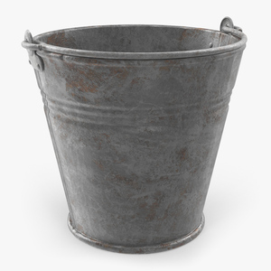 3D Old Metal Bucket