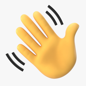 Waving Hand Emoji 3D