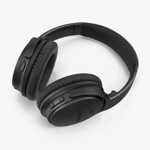 Bose Quiet Comfort Headphones Black Lying On 3D model