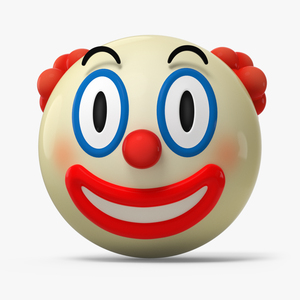 3D Emoji Clown Face