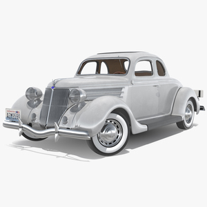 1936 Ford V8 Coupe Metallic Rigged 3D model