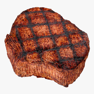 3D Grilled Beef Strip Steak Bone Out model