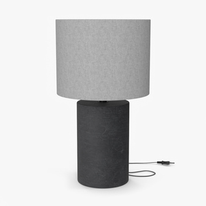 3D Table Lamp with Fabric Shade model